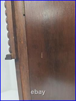 RARE Vintage 1940s Norleans JAPAN Wood Clock Tower Decanter Cabinet