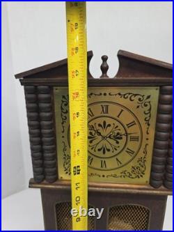 RARE Vintage 1940s Norleans JAPAN Wood Clock Tower Decanter Cabinet