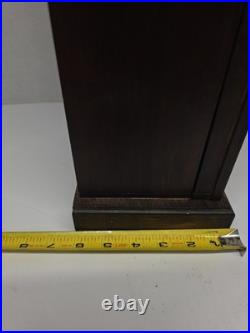 RARE Vintage 1940s Norleans JAPAN Wood Clock Tower Decanter Cabinet