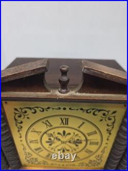 RARE Vintage 1940s Norleans JAPAN Wood Clock Tower Decanter Cabinet