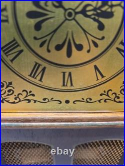 RARE Vintage 1940s Norleans JAPAN Wood Clock Tower Decanter Cabinet