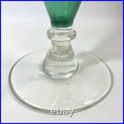RARE Vtg Empoli Green Apothecary Footed Decanter 18 w Stopper MCM Genie READ