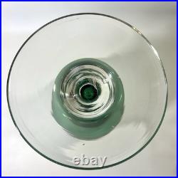 RARE Vtg Empoli Green Apothecary Footed Decanter 18 w Stopper MCM Genie READ