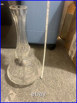 REDUCEDVTG Crystal Glass Decanter withPointed Stopper With SCOTCH Label On Front