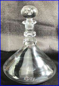 Rare Antique Ships Decanter With Matching Bubble Stopper