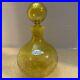 Rare-Blenko-Vintage-Crackle-Glass-Round-Decanter-Bright-Yellow-8-5-Tall-01-is