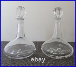 Rare Nils Landberg Orrefors Crystal Ship Decanter MCM Retro Vintage Glass Art