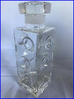 Rare Stunning Vintage 1960s Pukeberg Sweden Glass Decanter by Uno Westerberg