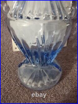 Rare Vintage Blue Glass Clown Shaped Bottle/Decanter Made in France