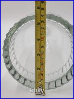 Rare Vintage Flamant France XL Crystal Decanter Ribbed Cut Glass w Stopper 15