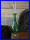 Rare-Vintage-Green-Clear-Glass-Decanter-Bottle-With-Matching-Stopper-Art-Glass-01-nqog