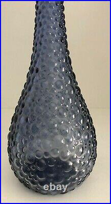 Rare Vintage Mauve / Purple Hobnail Glass Genie Bottle & Stopper Decanter