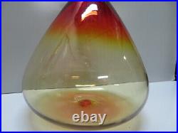 Rare Vintage Mid-Century Art Glass Amberina-Tangerine Vase Decanter Unique