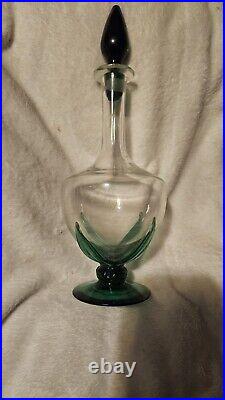 Rare decanter, Beautiful Green Accents, Tall