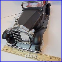 Rolls Royce Convertible Car Decanter w 4 Glasses Musical Rare Mancave Vintage