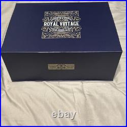Royal Vintage Bourbon Whiskey Decanter 2 Glass & Cubes Set with Original Box