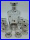 Saint-Graal-Of-France-Silver-Overlay-Glass-Decanter-Set-Atomic-Stars-Vtg-01-st