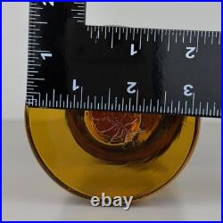 Set Of Vintage DECANTER And 5 Goblets Tortoise Shell Glass Leopard EMPOLI Dior