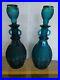 Set-of-2-Teal-Glass-Double-Handled-Bottles-Decanter-with-Stopper-Diamond-Point-01-fc