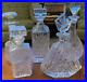 Set-of-Vintage-Glass-Liquor-Decanters-Clear-Glass-Bottles-Lot-of-5-With-Stoppers-01-hfxi