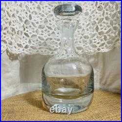 Studio Art Glass Hand Blown Crystal Barware Decanter, Vintage