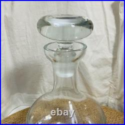 Studio Art Glass Hand Blown Crystal Barware Decanter, Vintage