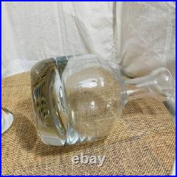 Studio Art Glass Hand Blown Crystal Barware Decanter, Vintage