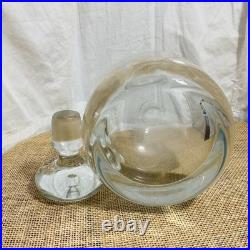 Studio Art Glass Hand Blown Crystal Barware Decanter, Vintage