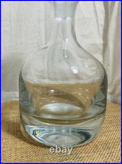 Studio Art Glass Hand Blown Crystal Barware Decanter, Vintage