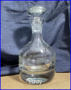Studio Art Glass Hand Blown Crystal Barware Decanter, Vintage