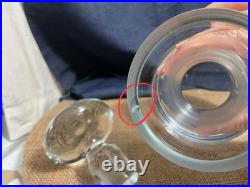 Studio Art Glass Hand Blown Crystal Barware Decanter, Vintage