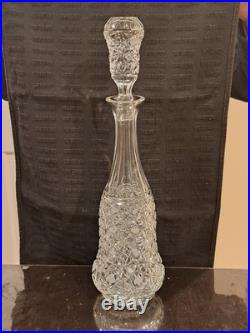 Stunning Heavy Crystal Vintage Wine Decanter / Carafe Hobstar