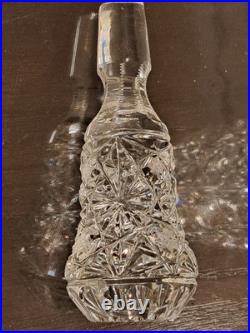 Stunning Heavy Crystal Vintage Wine Decanter / Carafe Hobstar