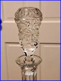 Stunning Heavy Crystal Vintage Wine Decanter / Carafe Hobstar