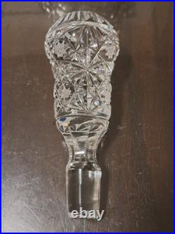 Stunning Heavy Crystal Vintage Wine Decanter / Carafe Hobstar