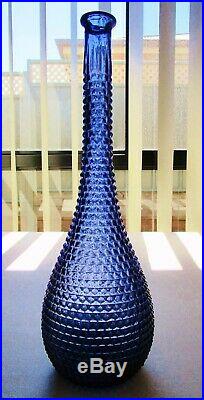 Stunning Retro Vintage Purple Diamond Italian Art Glass Genie Bottle Decanter