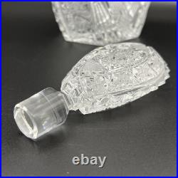 Stunning Vintage Bohemia Podebrady Czech Crystal Cut Glass 12 Decanter