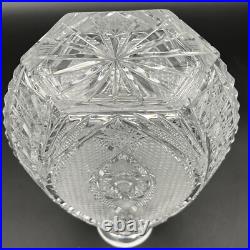 Stunning Vintage Bohemia Podebrady Czech Crystal Cut Glass 12 Decanter