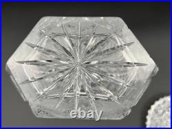 Stunning Vintage Bohemia Podebrady Czech Crystal Cut Glass 12 Decanter