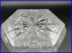 Stunning Vintage Bohemia Podebrady Czech Crystal Cut Glass 12 Decanter