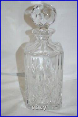 Tiffany & Co. Signed Vintage Clear Cut Crystal Whiskey Decanter Square