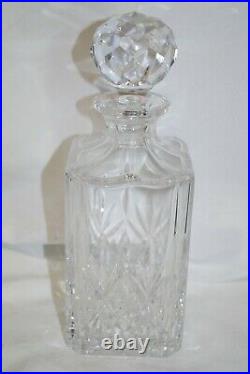 Tiffany & Co. Signed Vintage Clear Cut Crystal Whiskey Decanter Square