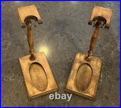 Two 2 Vintage Cellini Masterpieces Rifle Decanter w Wood Stand Italy AMBER GREEN