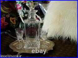 Ultra RARE Vintage GUCCI Floral Crystal Decanter Carafe Pitcher Glass Barware GG