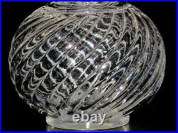 Unmarked BACCARAT Vintage Swirl Cut Crystal Whiskey Decanter or Liquor Container
