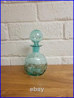 VINTAGE BLENKO GLASS DECANTER #716 SEA GREEN Bubble Wrap