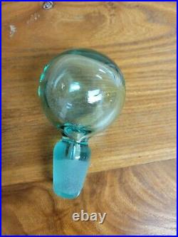 VINTAGE BLENKO GLASS DECANTER #716 SEA GREEN Bubble Wrap