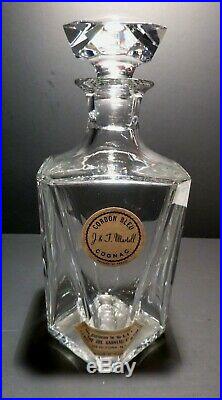 VINTAGE Baccarat Crystal MARTELL CORDON BLUE Decanter 9.25 in Box Made France