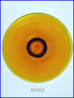 VINTAGE Blenko Handmade Glass 6615L Decanter in Tangerine Joel Myers Design
