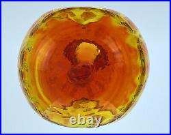 VINTAGE Blenko Handmade Glass 6915 Decanter in Tangerine Joel Myers Design